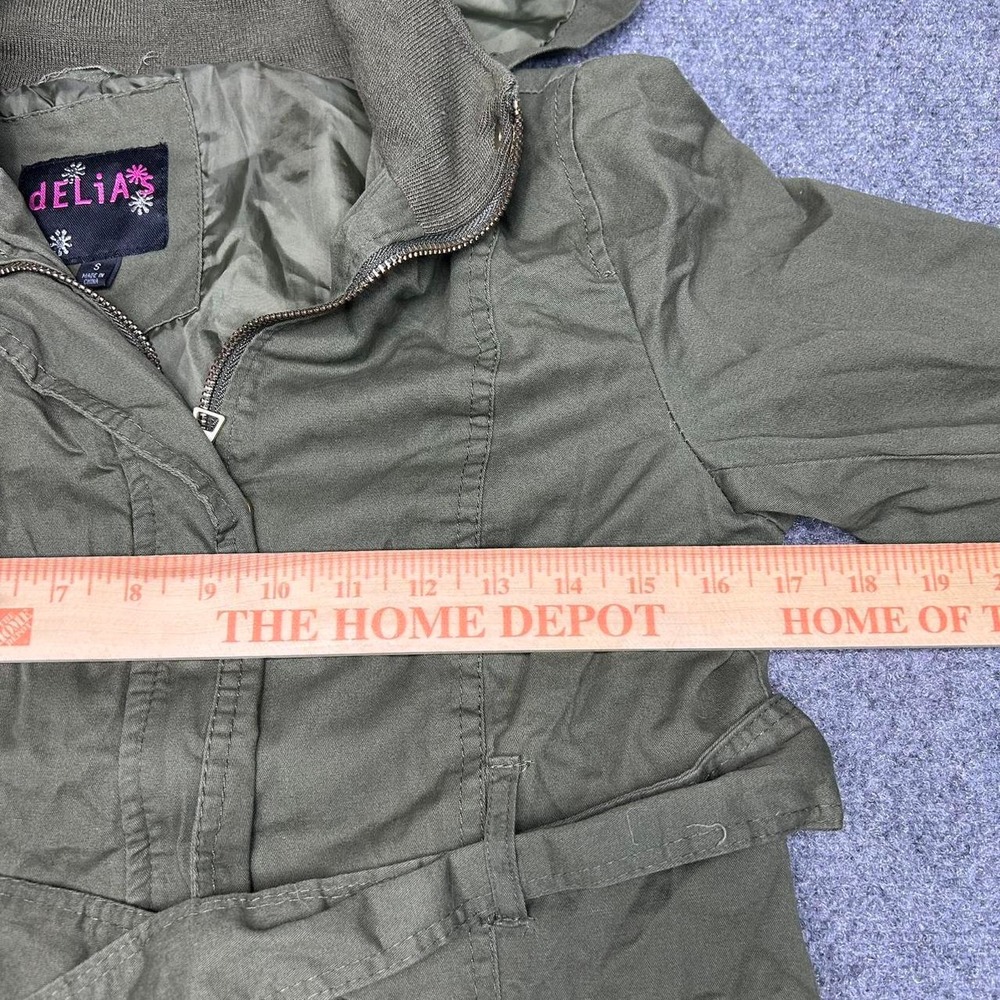 Delia's military green belted zip jacket size small - Picture 5 of 6
